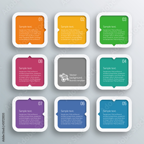 Infographics Vector Background 8-Step Process
