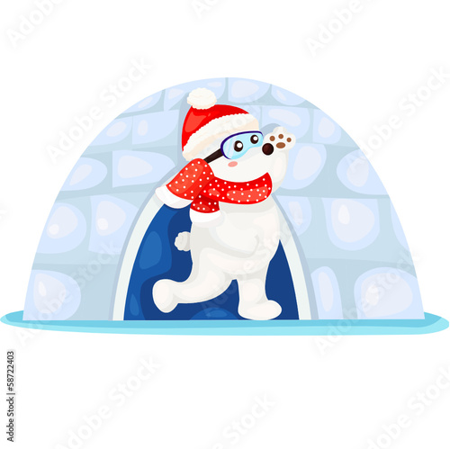 christmas white bear