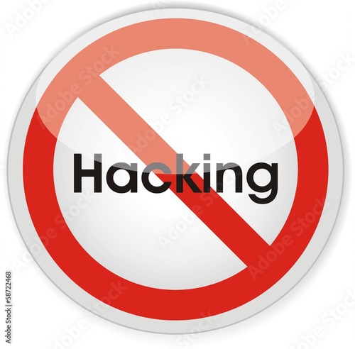 panneau interdit hacking