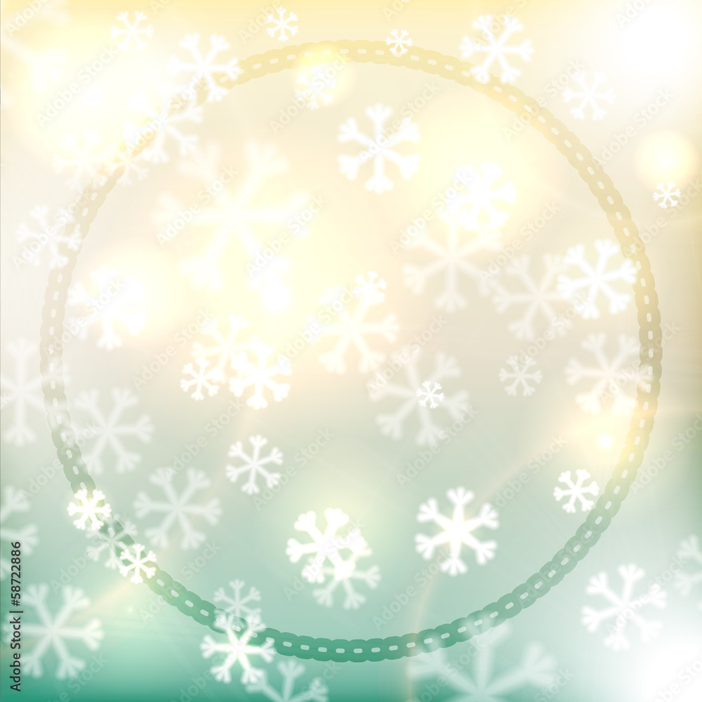 Christmas background, snowflakes and soft colors
