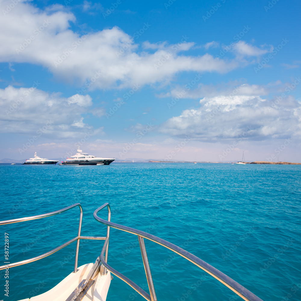 Obraz premium Illetes Illetas Formentera yacht sailboats anchored