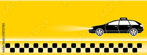 taxi background with place for text