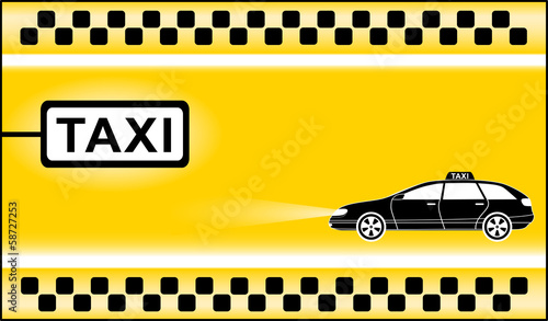 yellow modern taxi background with cab stop