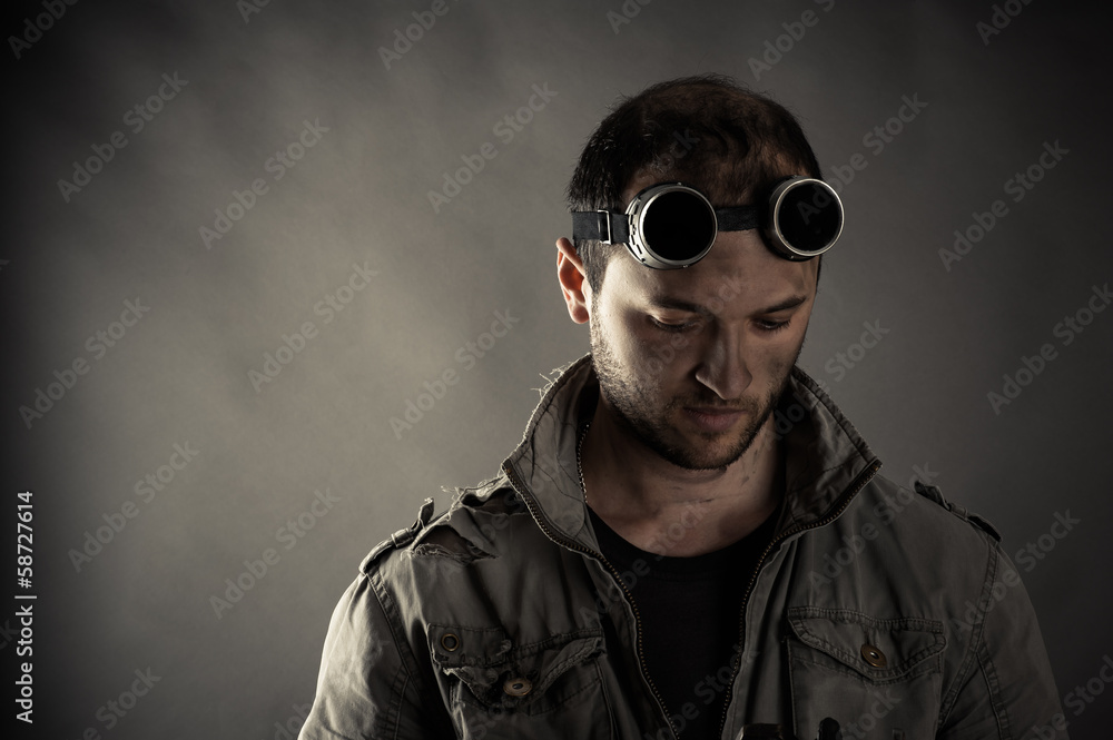 Fototapeta premium portrait of an attractive man tired