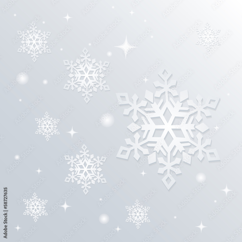 Fototapeta premium Christmas snowflakes background. Vector eps10.