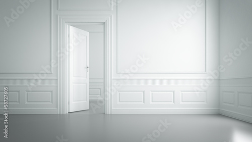 Fototapeta Naklejka Na Ścianę i Meble -  empty white room