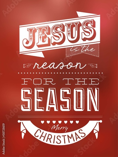 Vintage Christmas Typographical Background