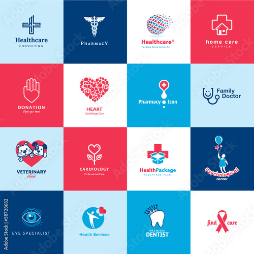 Set of medical and healthcare icons