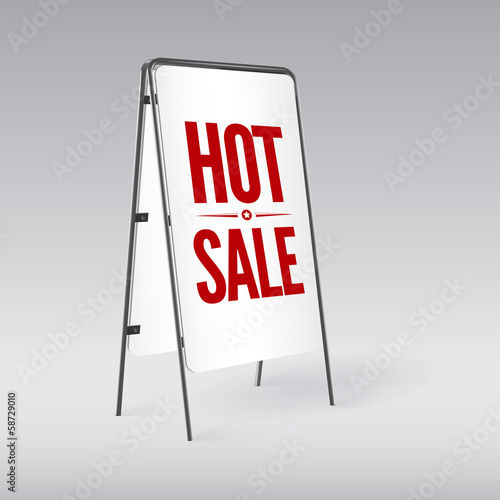Pavement sign with the text Hot sale