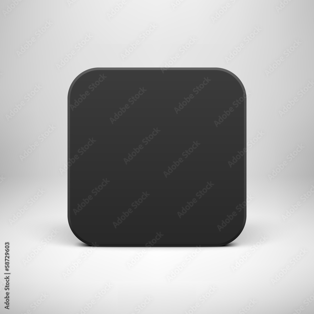 Black Abstract Blank App Icon Template Black Abstract Blank App Icon Template