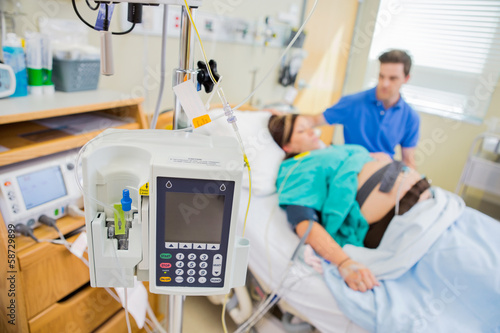 IV and Epidural Equipment on Maternity Ward