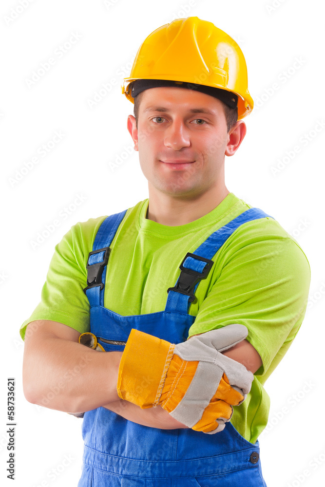 portrait of worker isolated portrait of worker isolated