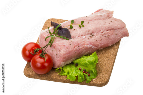 Raw pork meat