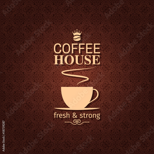 coffee cup vintage design background