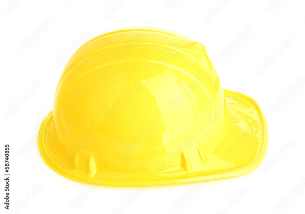 Isolated yellow helmet Isolated yellow helmet