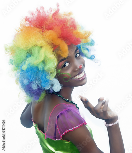 Cheerful Female Clown