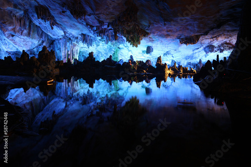 Canvas Print Reed Flute Caves in Guilin, Guangxi Provine, China