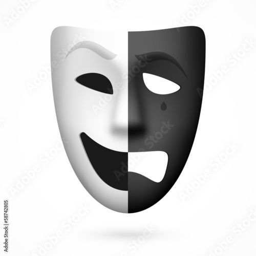 Comedy and tragedy theatrical mask