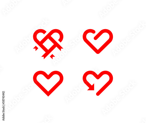 Heart line symbols