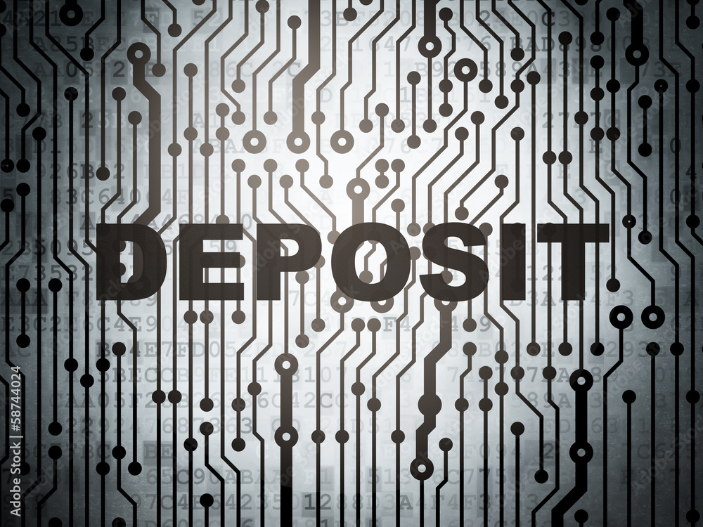 Education concept: circuit board with Deposit Education concept: circuit board with Deposit