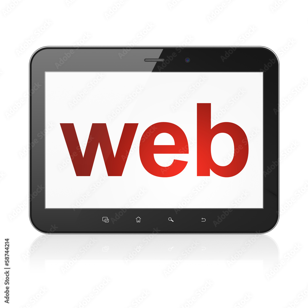 Web design concept: Web on tablet pc computer Web design concept: Web on tablet pc computer