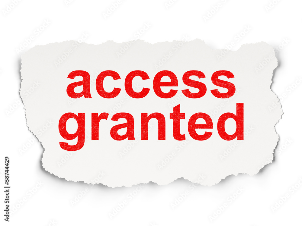 Security concept: Access Granted on Paper background Security concept: Access Granted on Paper background