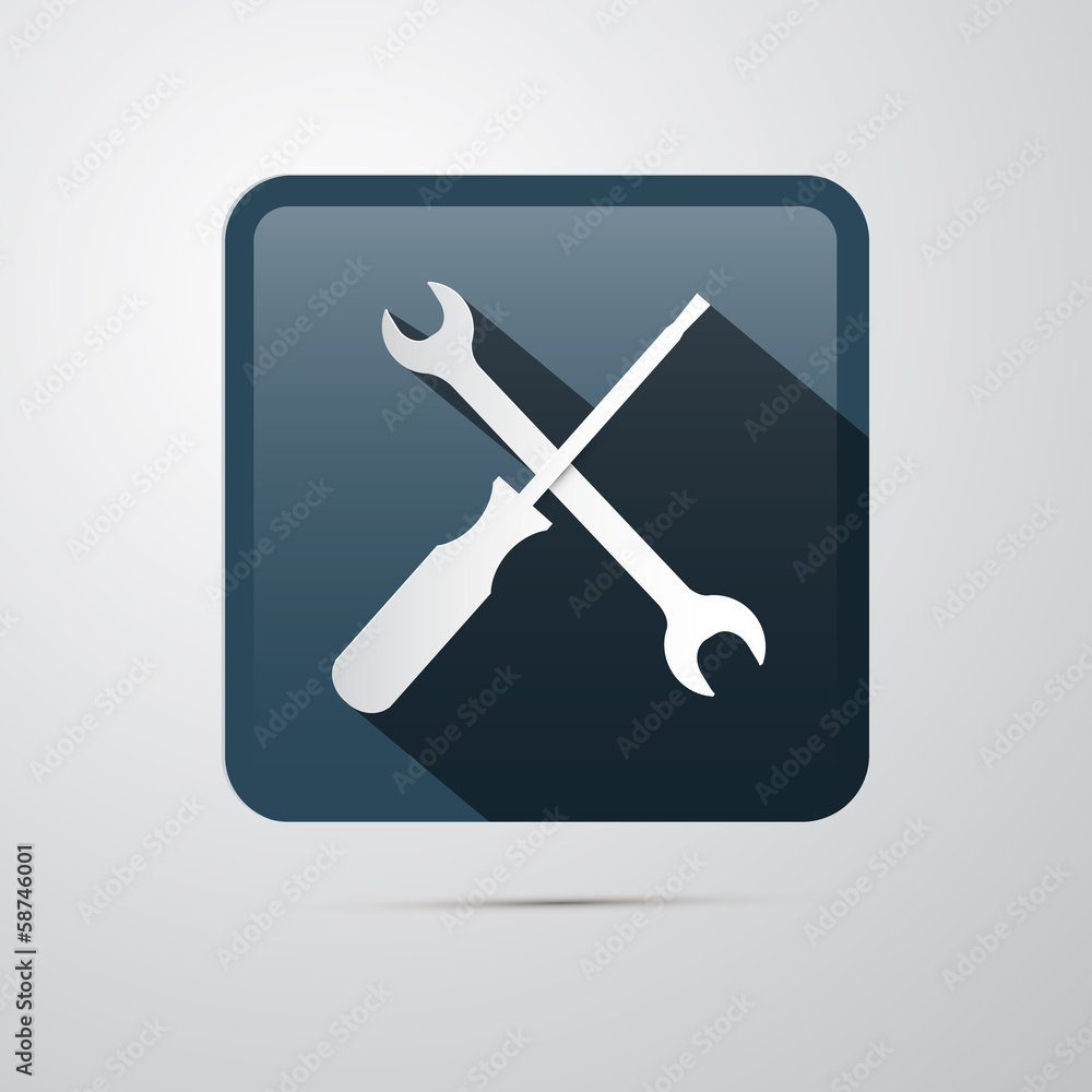 Repair Icon. Screwdriver and Spanner, Wrench. Repair Icon. Screwdriver and Spanner, Wrench.
