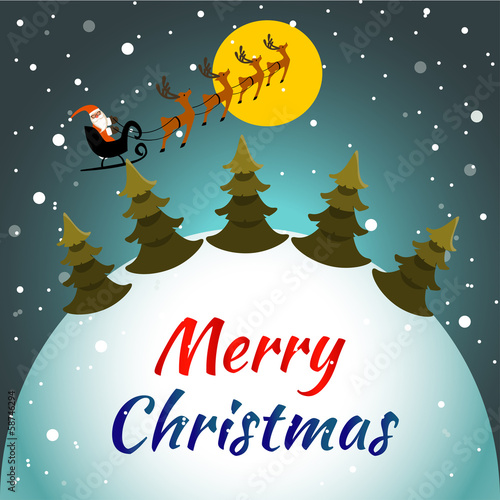 Vector background with Santa Claus