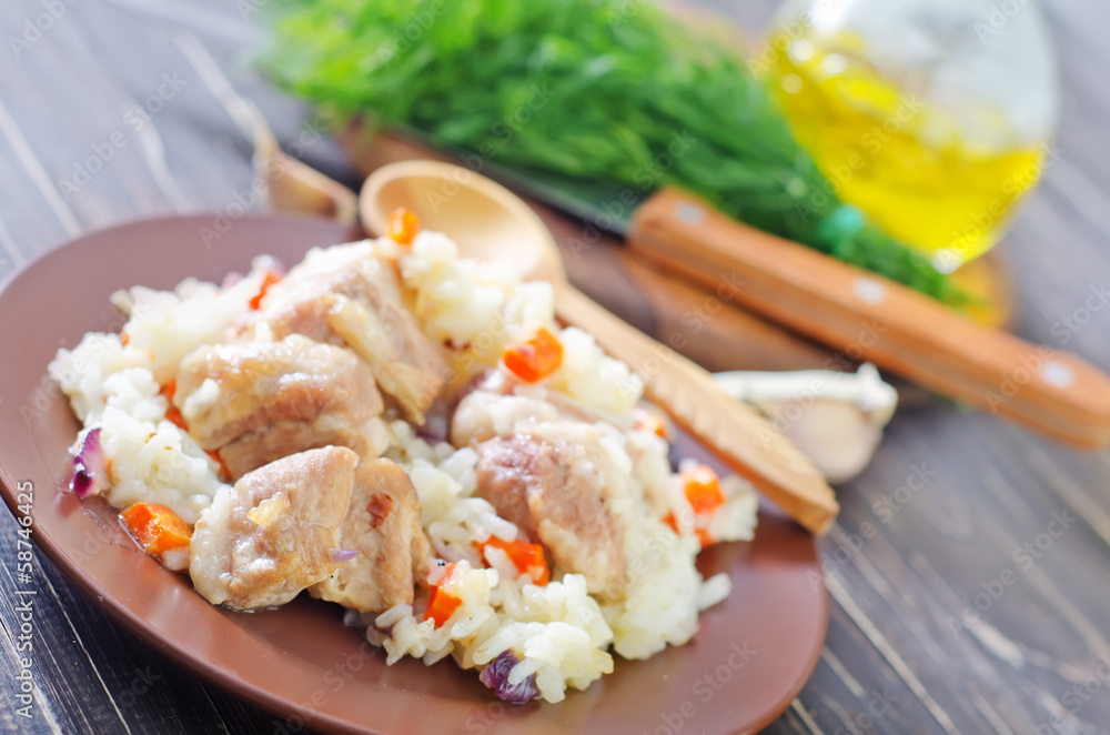 rice with meat rice with meat