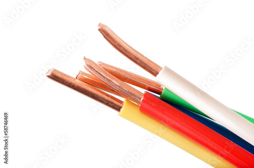 electric cable on a white background