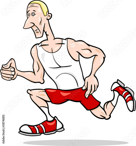 runner sportsman cartoon illustration