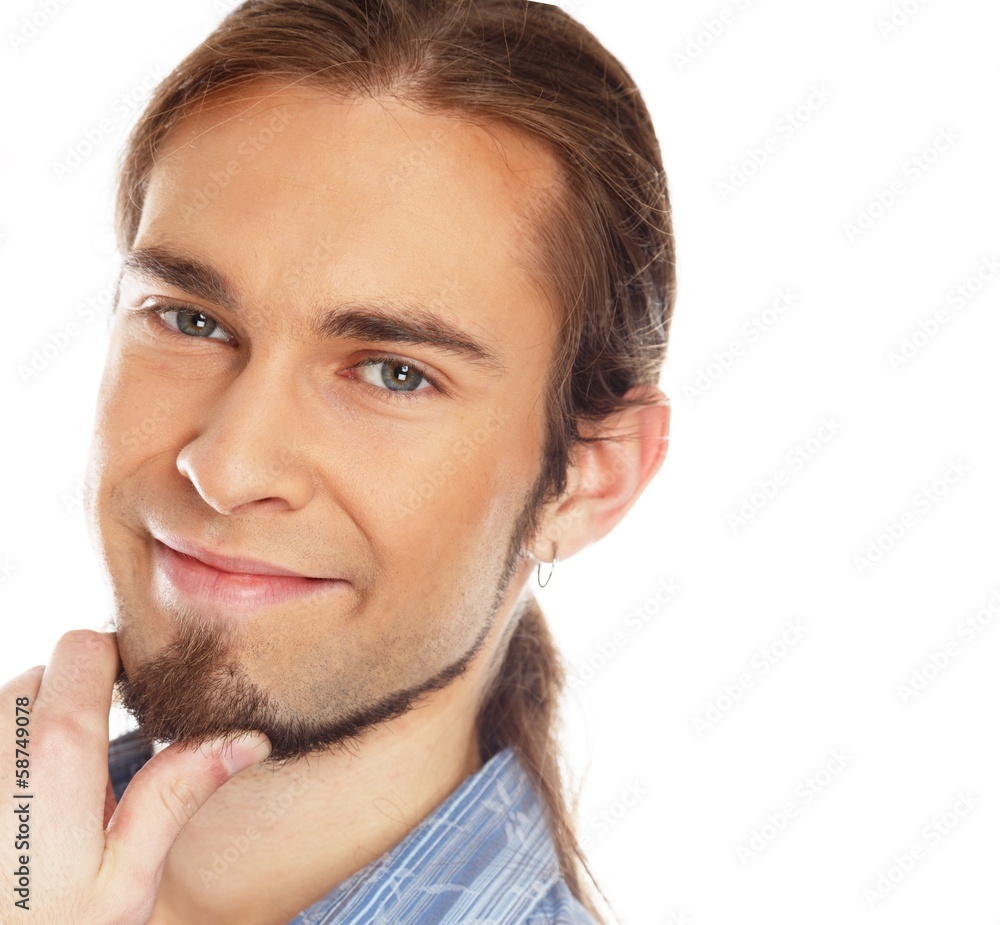 Obraz premium Young handsome man with beard