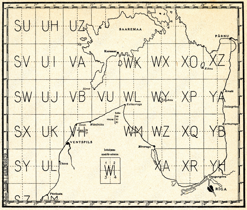 Map of weather conditions (ca. 1930, Baltic Sea) Map of weather conditions (ca. 1930, Baltic Sea)