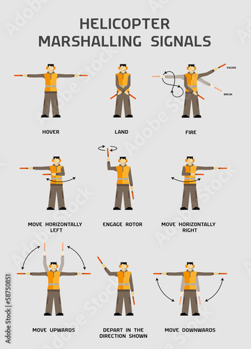 Helicopter marshalling signals photo