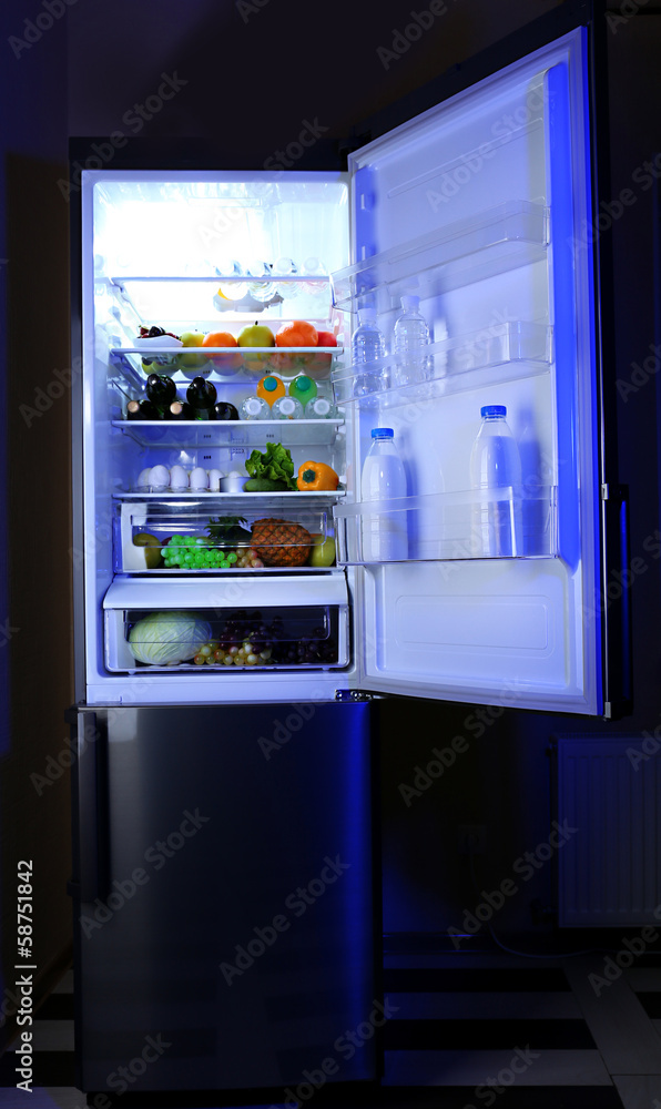 Refrigerator full of food Refrigerator full of food