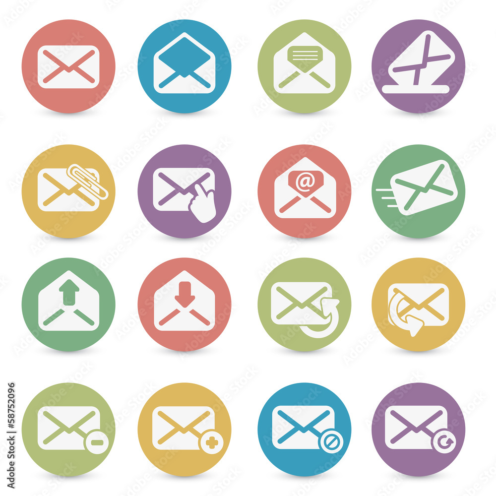 set of mail icons vector set of mail icons vector