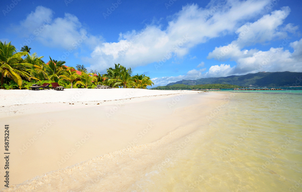 Tropical beach.Paradise island nature, Seychelles