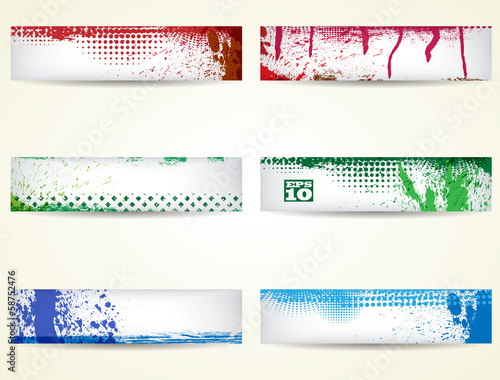 Set of grunge banners