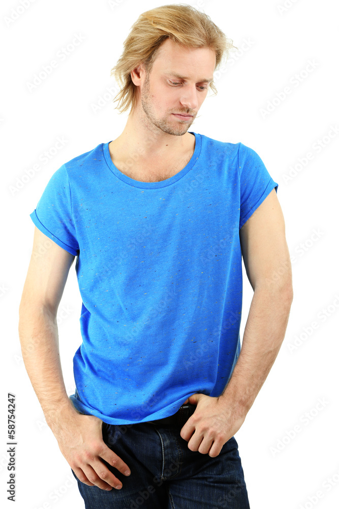 Handsome young man isolated on white Handsome young man isolated on white