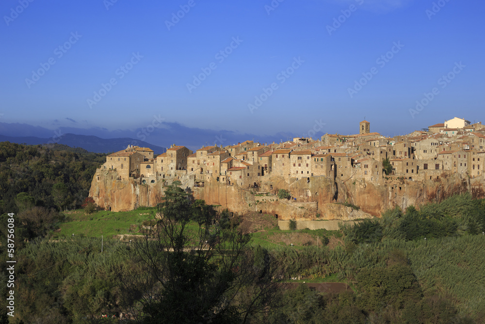 The village of Pitigliano in Tuscany