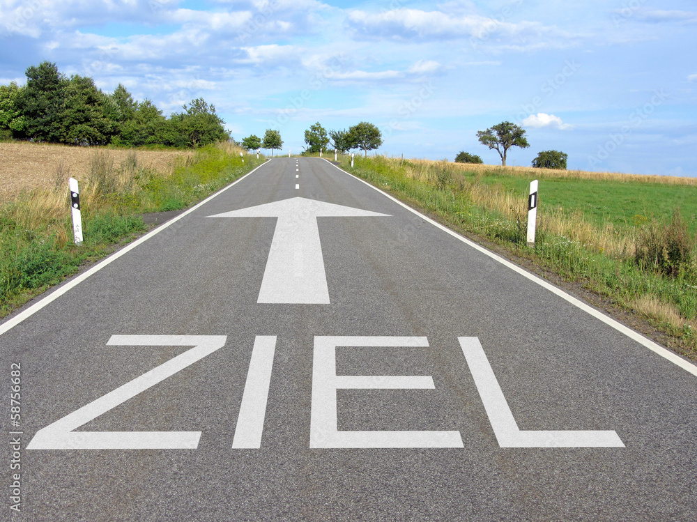 Fototapeta premium Der Weg zum Ziel
