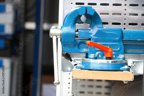 Quadro su tela Blue new mechanical vice tool grip vise clamp