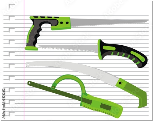 Garden hacksaw isolated