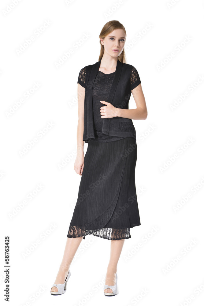 A photo of beautiful girl is in fashion style, posing in studio A photo of beautiful girl is in fashion style, posing in studio