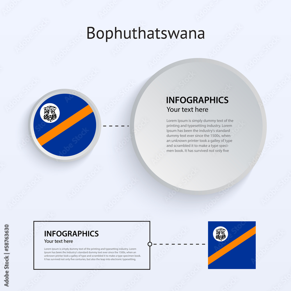 Bophuthatswana Country Set of Banners. Bophuthatswana Country Set of Banners.