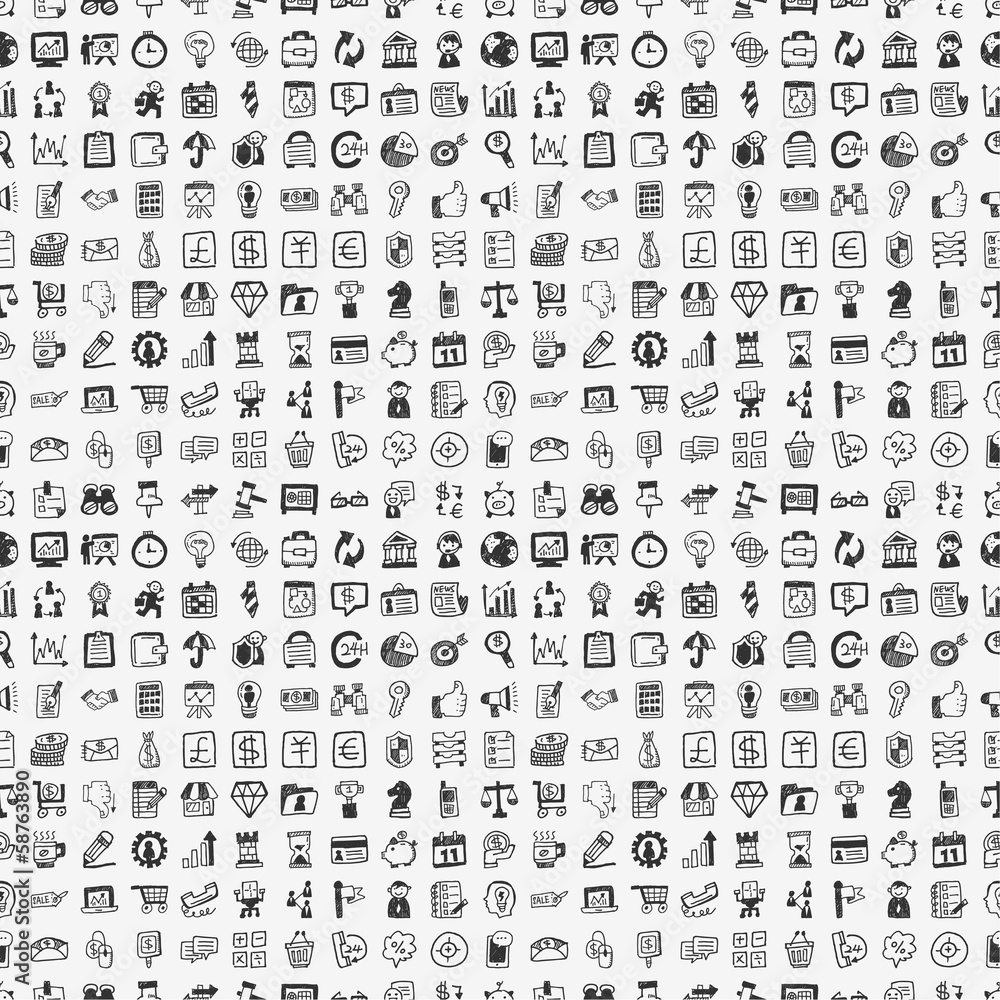 seamless 100 doodle business pattern seamless 100 doodle business pattern
