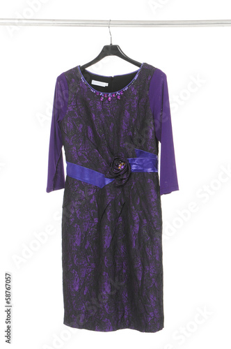 stylish woman dress on a wooden hanger