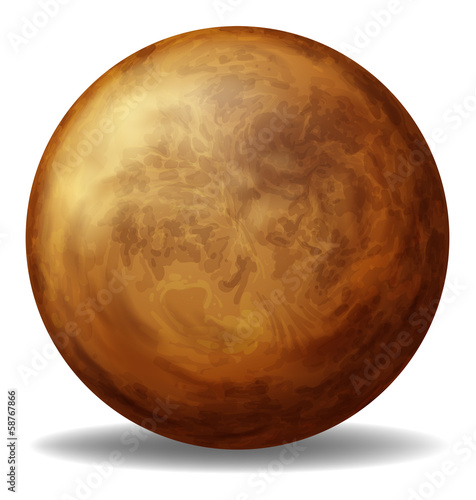 A brown ball