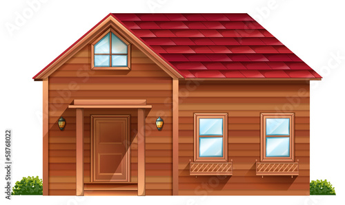 A wooden house