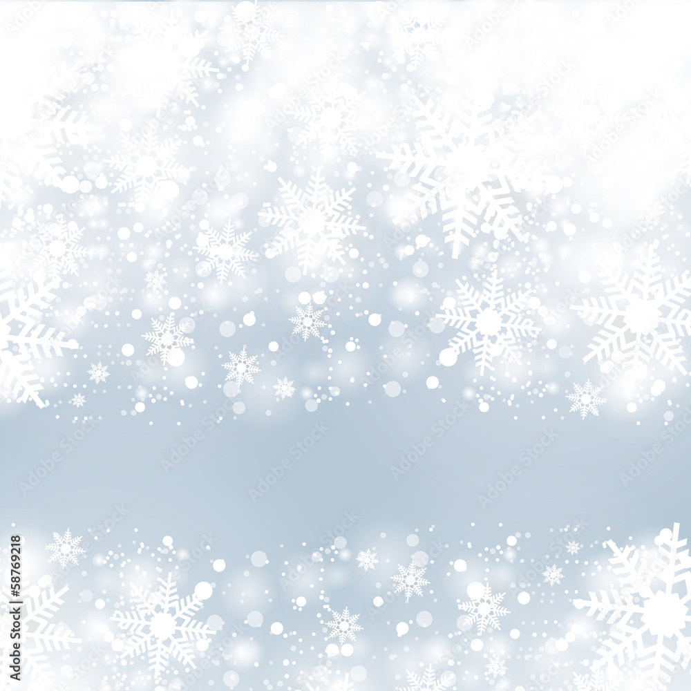 Abstract Christmas background greeting with snowflakes